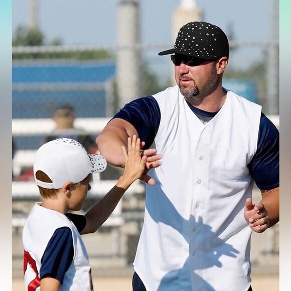 2 Piece Bling Baseball Cap with Diamond Design Adjustable Sports Cap main image 4